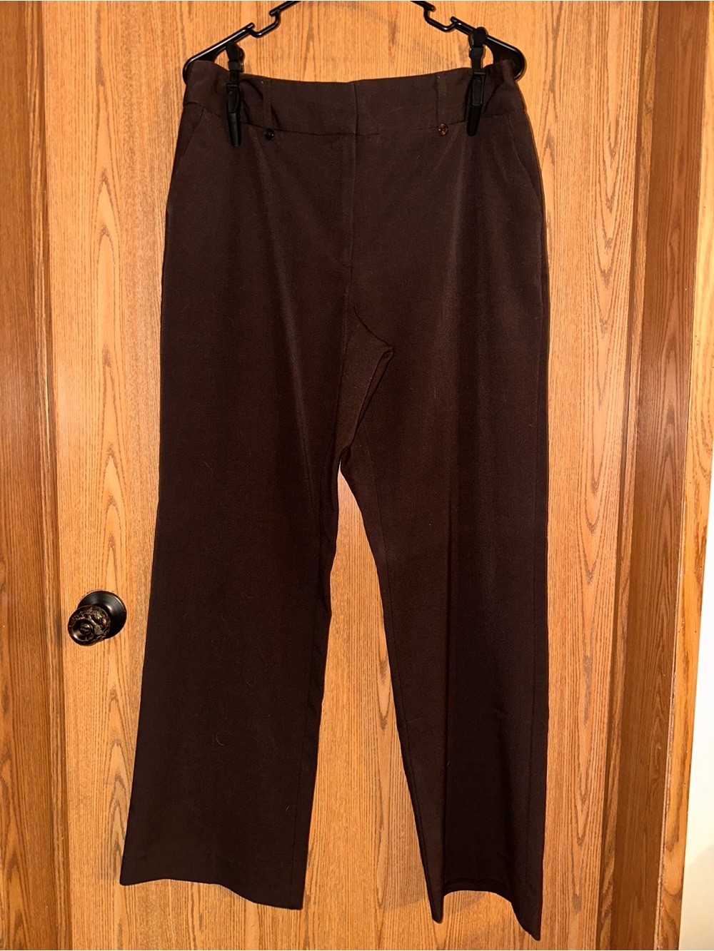 George Wide-Leg Pants in Dark Brown